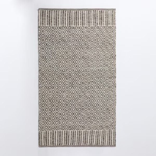 4'x6' Handwoven Brown/White Cotton/Polyester Rug, Luxen Home, Mfr#: WHTXR638-L